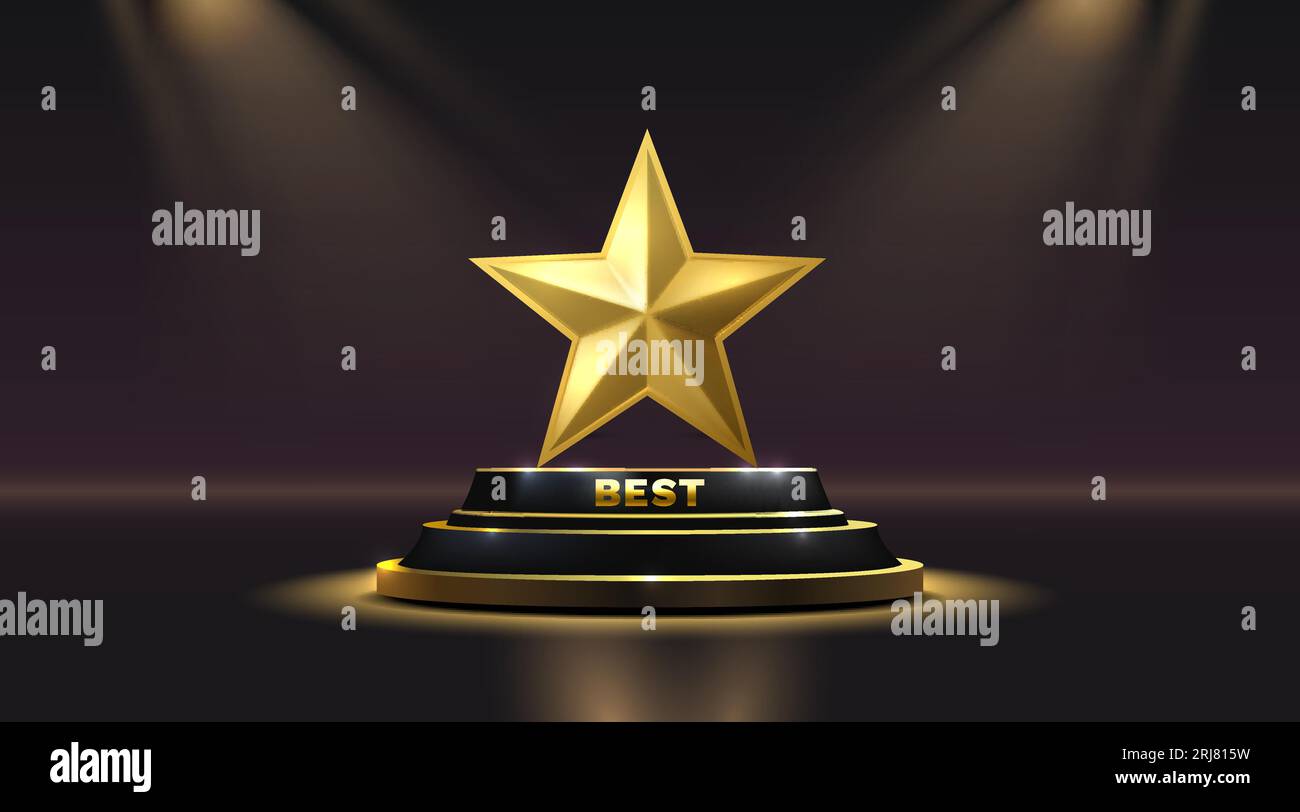 Star best podium award sign, golden object. Vector illustration Stock Vector Image & Art Alamy