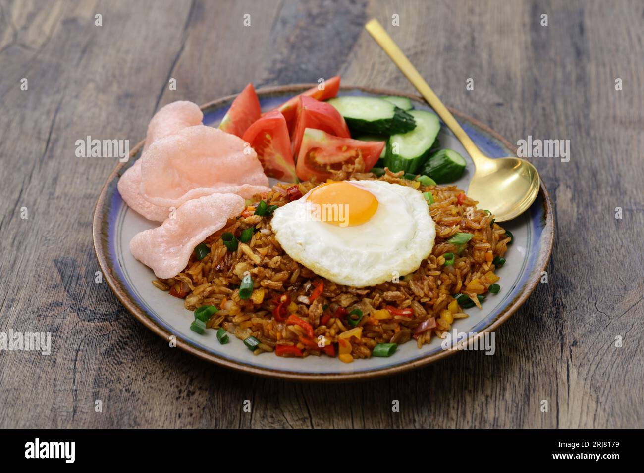 Nasi goreng, Indonesian fried rice Stock Photo - Alamy
