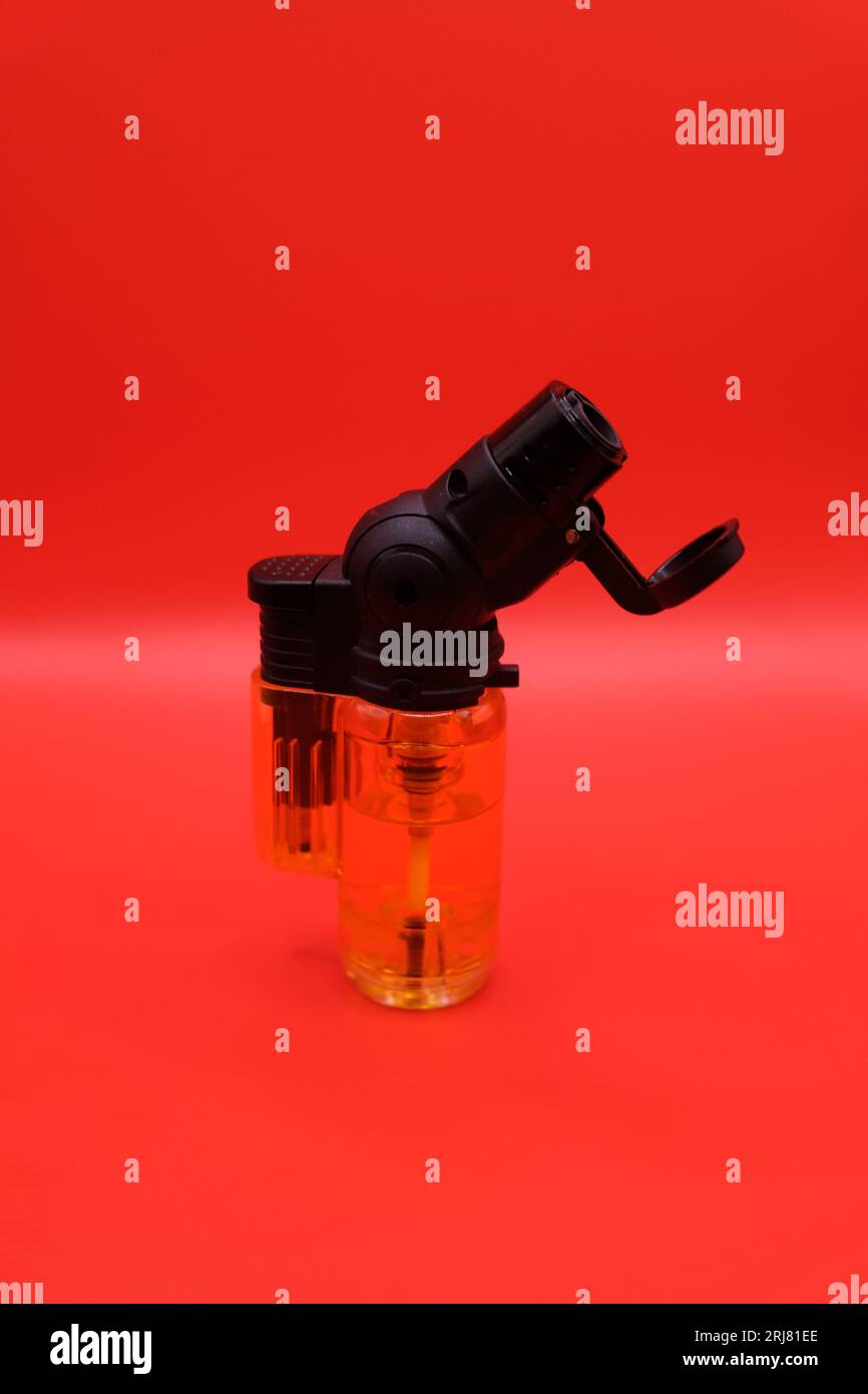 Liquid Pressured Gas in Orange Transparent Lighter Stock Photo Alamy