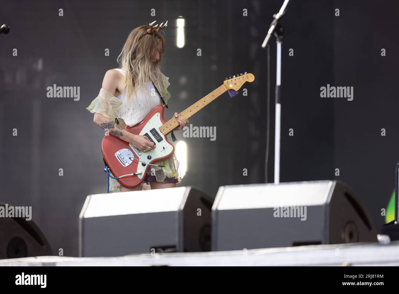 Wet Leg performing at ACL Music Fest Stock Photo