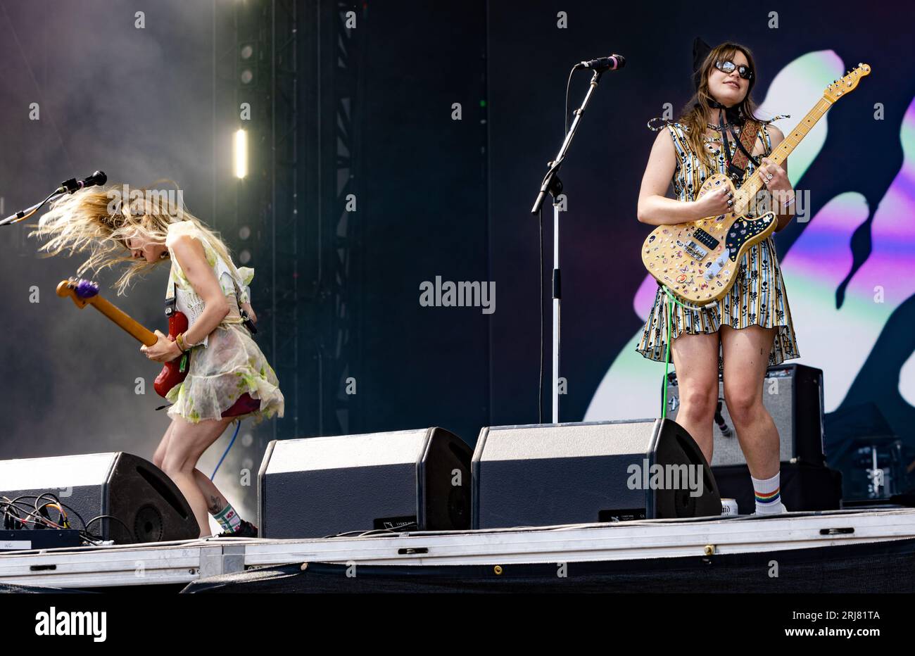 Wet Leg performing at ACL Music Fest Stock Photo