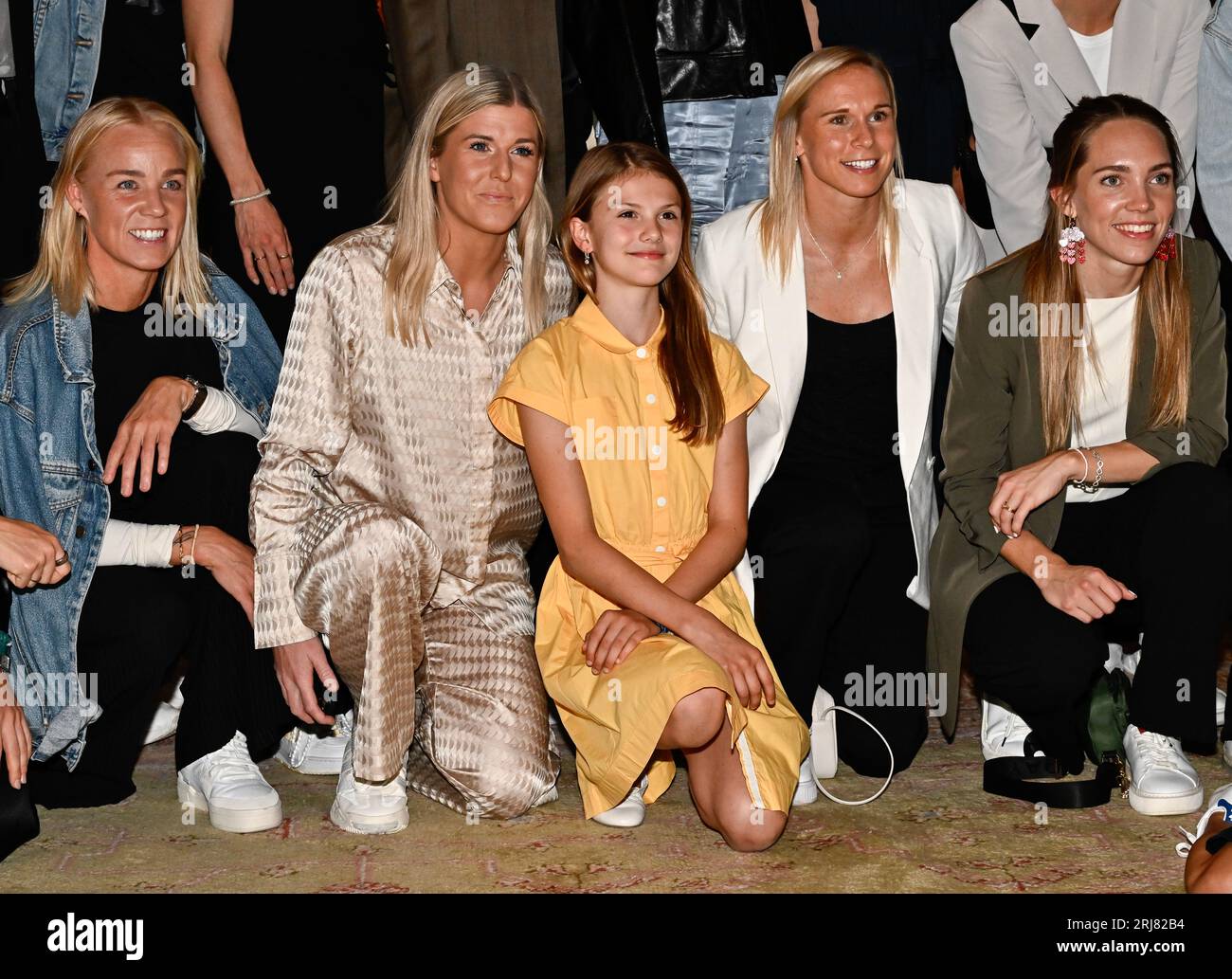 Stockholm, Sverige. 21st Aug, 2023. From left Caroline Seger, ?Olivia