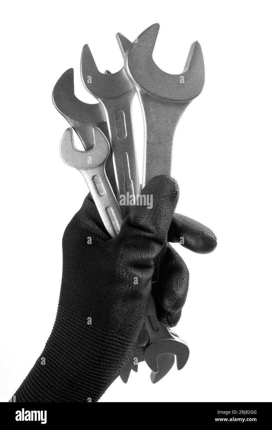Spanners in hand Black and White Stock Photos & Images Alamy