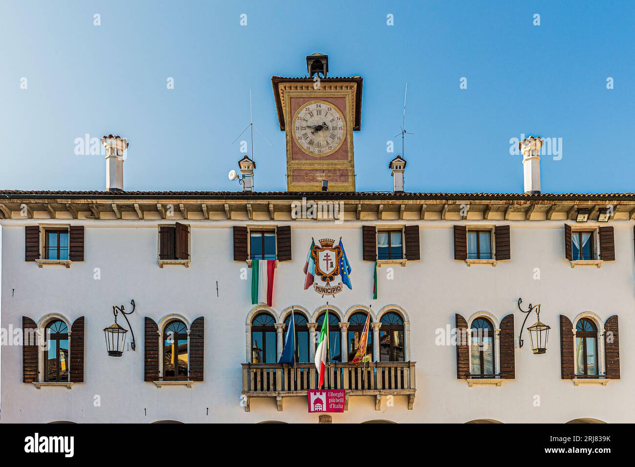 Italy Veneto Mel - Town Hall  (Palazzo Zorzi - 1511) Stock Photo