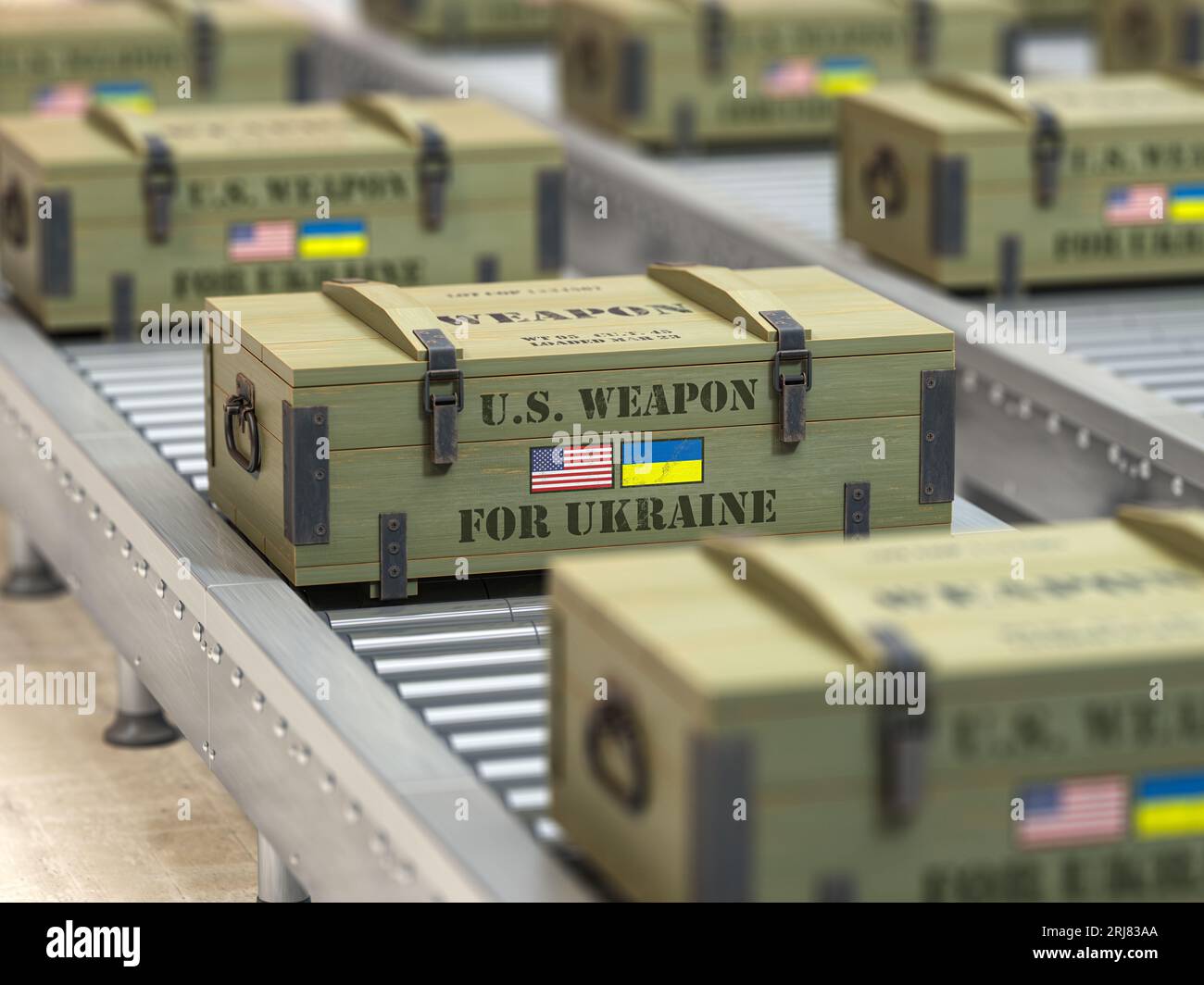 Military production, supply and delivery USA american weapon for