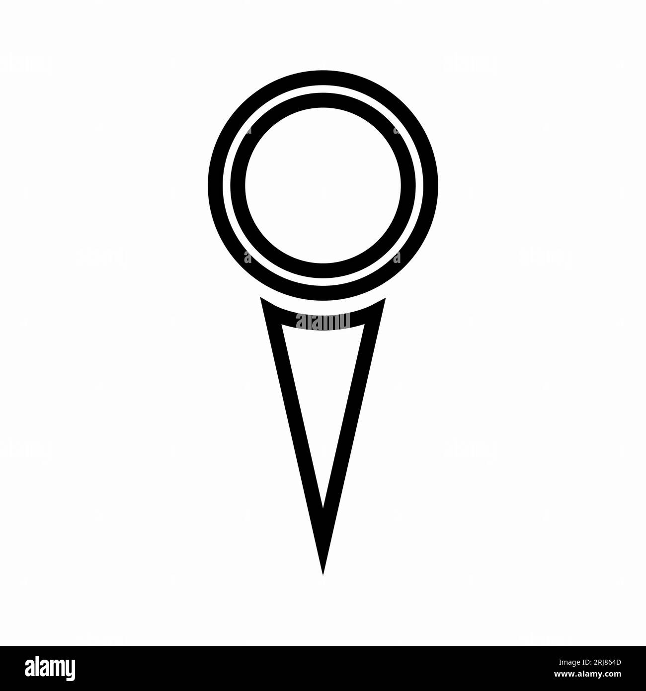 Location pin map icon. Flat design. Vector illustration sign on a white ...