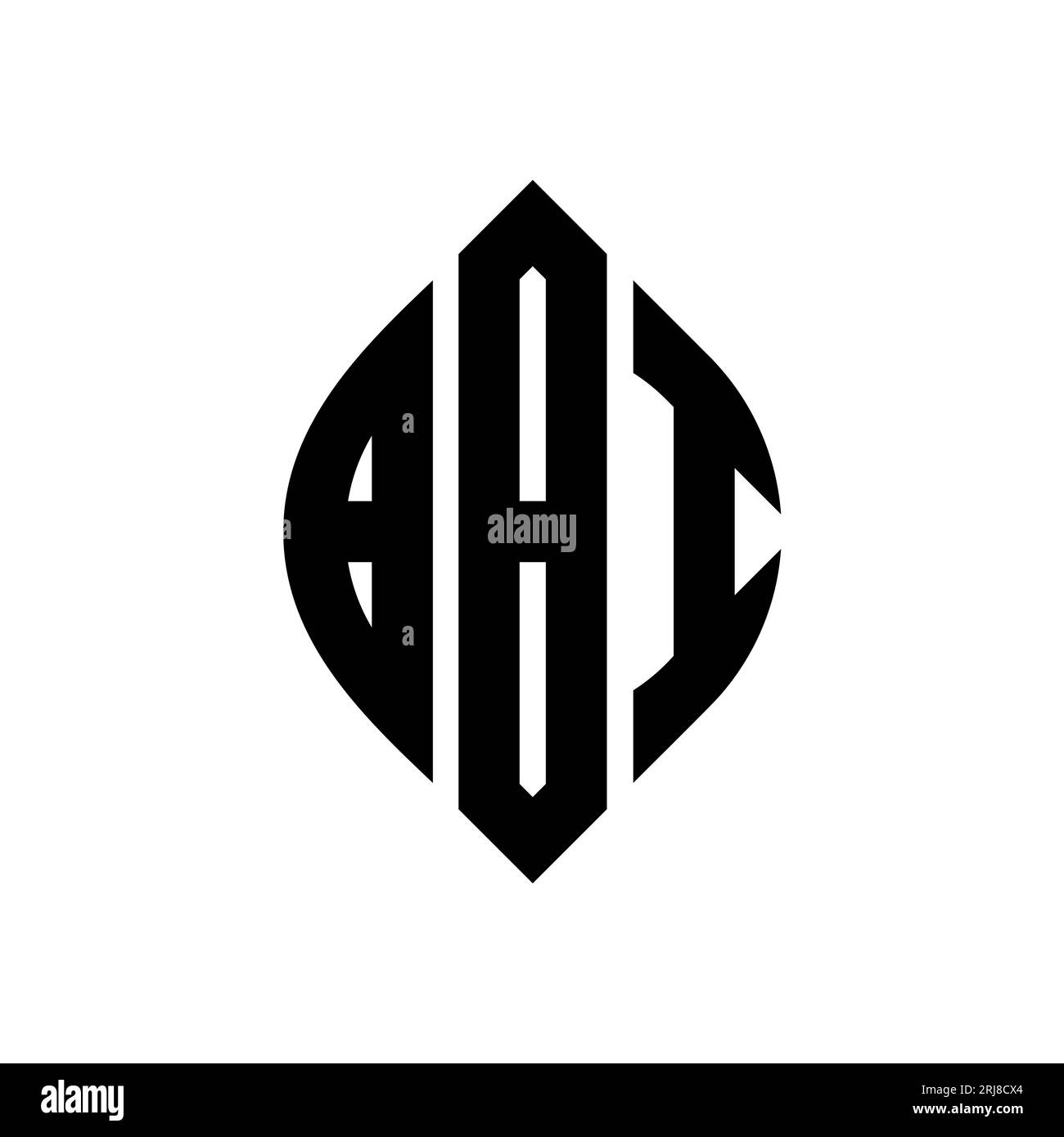 BBI circle letter logo design with circle and ellipse shape. BBI ...