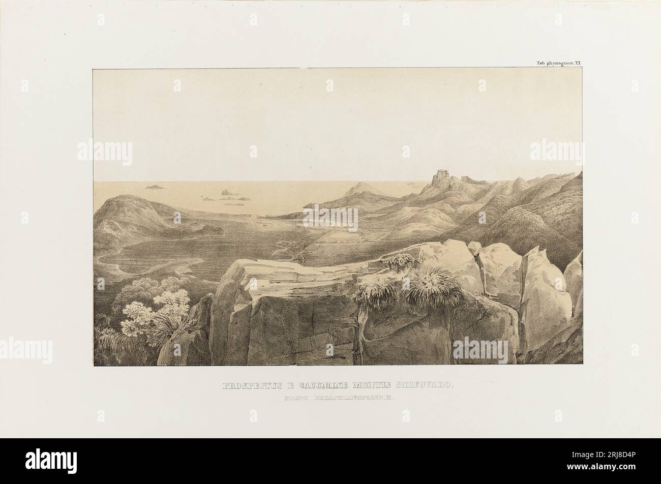 Prospectus e Cacumine Montis Corcovado, Prope Sebastianopolin. II presumably 1846 by August W. Eichler Stock Photo