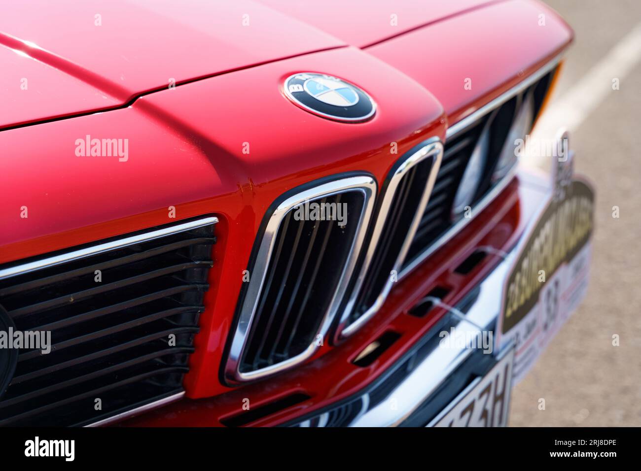 Waltershausen, Germany - June 10, 2023: A vintage BMW 635. Front view ...