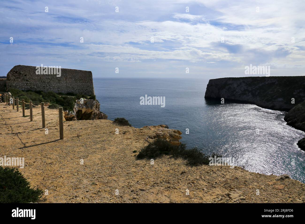 Beautiful cliffs of Cape Saint Vincent in Sagres, Portugal Stock Photo ...
