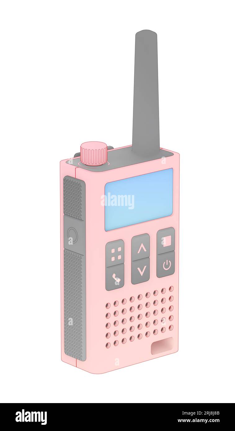 Sketch of walkie-talkie on white background Stock Photo