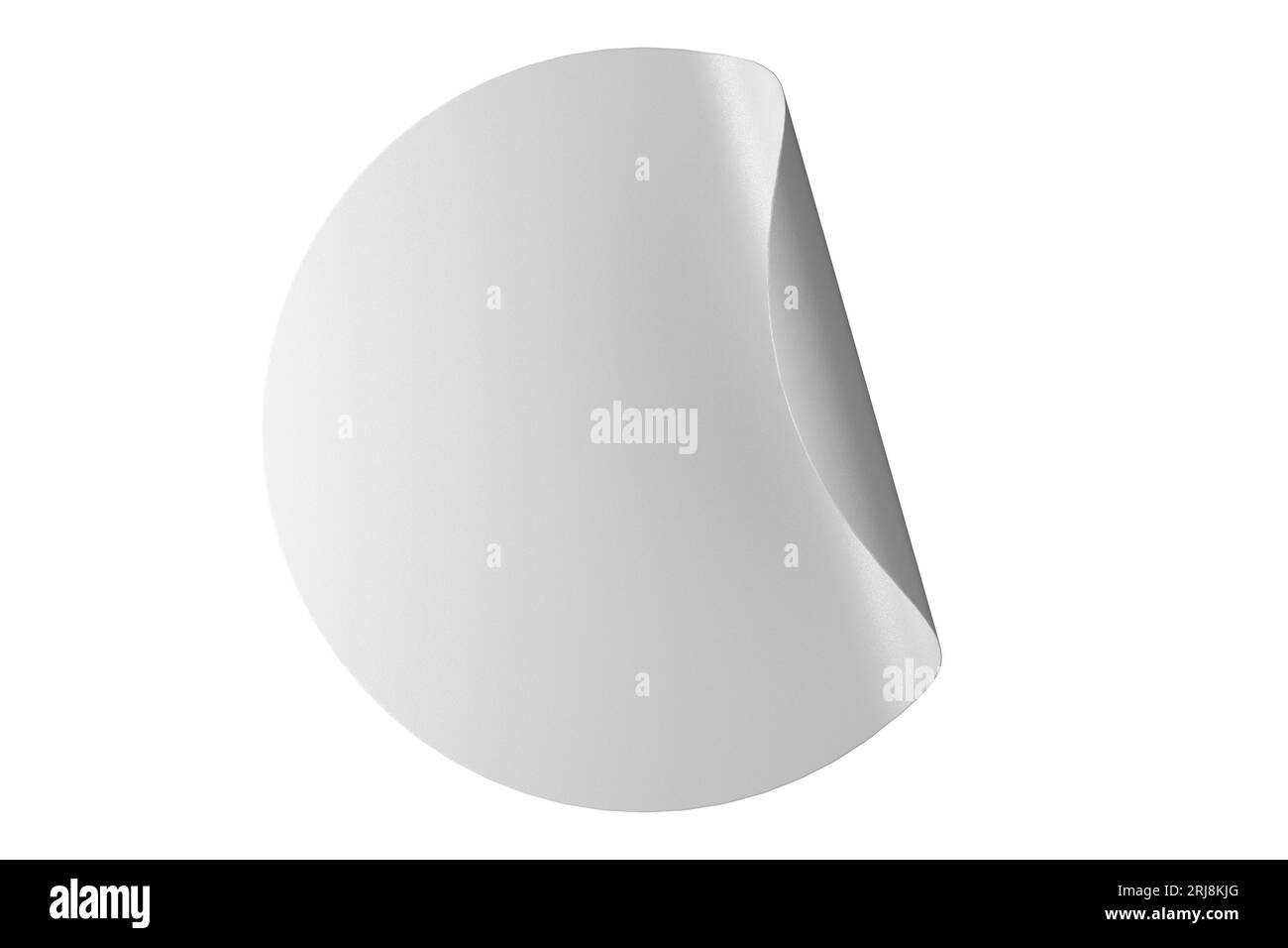 Circle white sticker with rounded edges Stock Photo Alamy