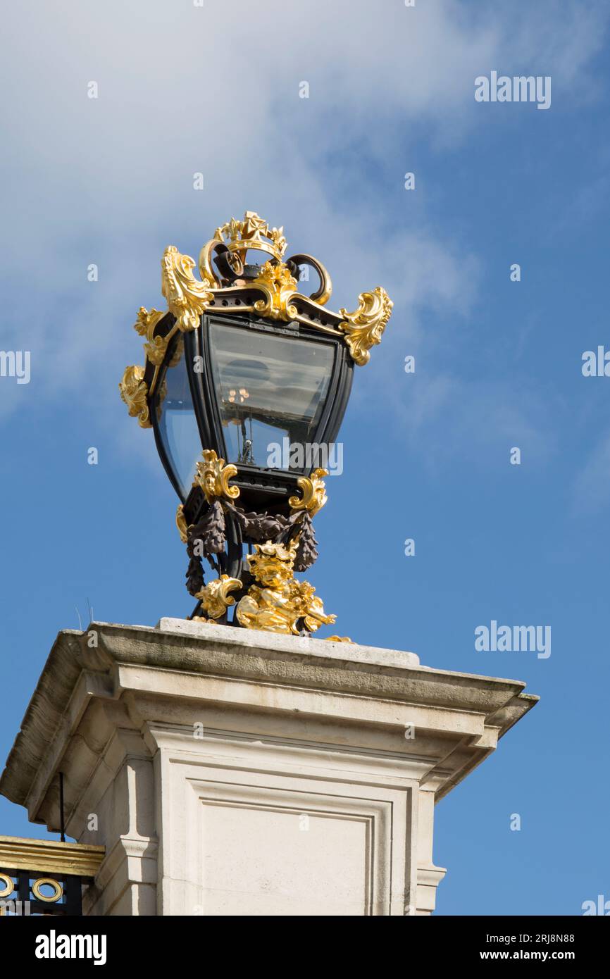 Ornate Lamp Buckingham Palace London Stock Photo