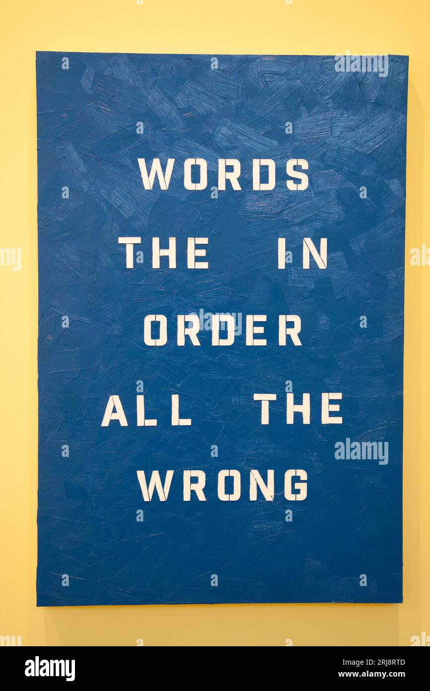 John Wood & Paul Harrison Words the in Order All the Wrong, 2023 on