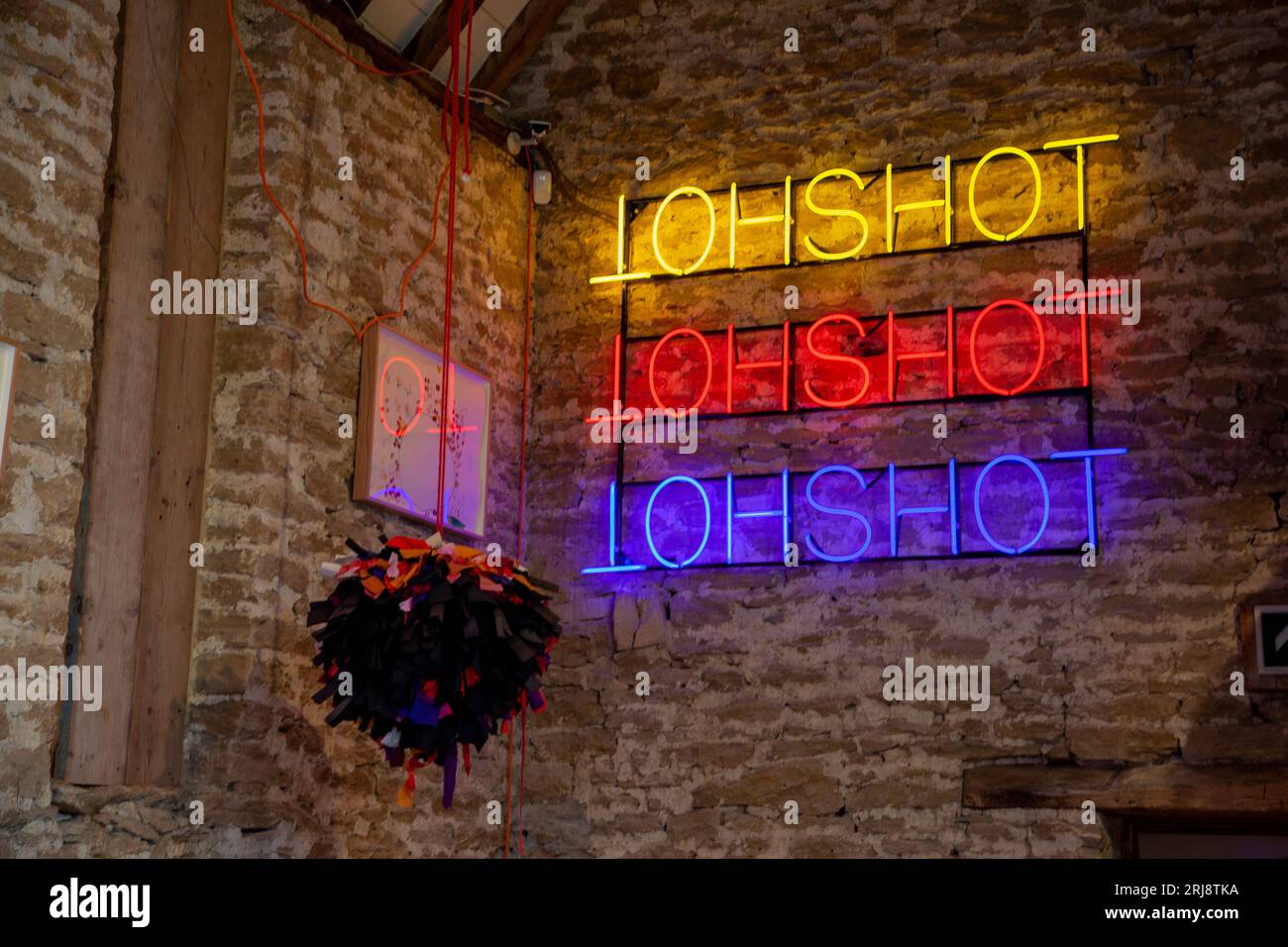 Richard Jackson's HOTSHOT  on display during group show Gruppenausstellung, at Hauser and Wirth Somerset, in Bruton Stock Photo