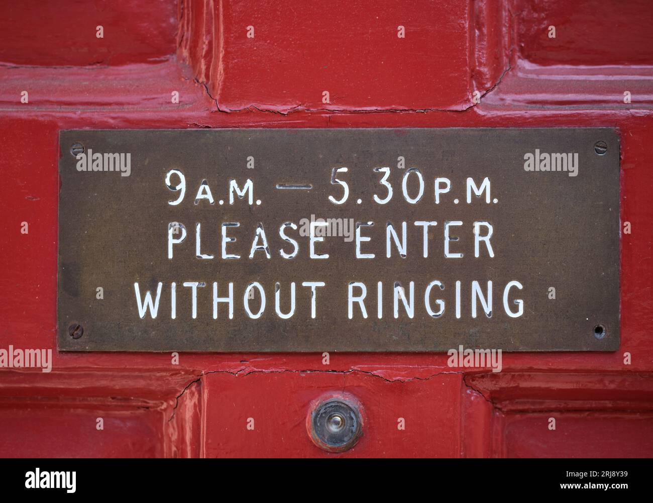 Door Sign Gower Street London England UK Stock Photo