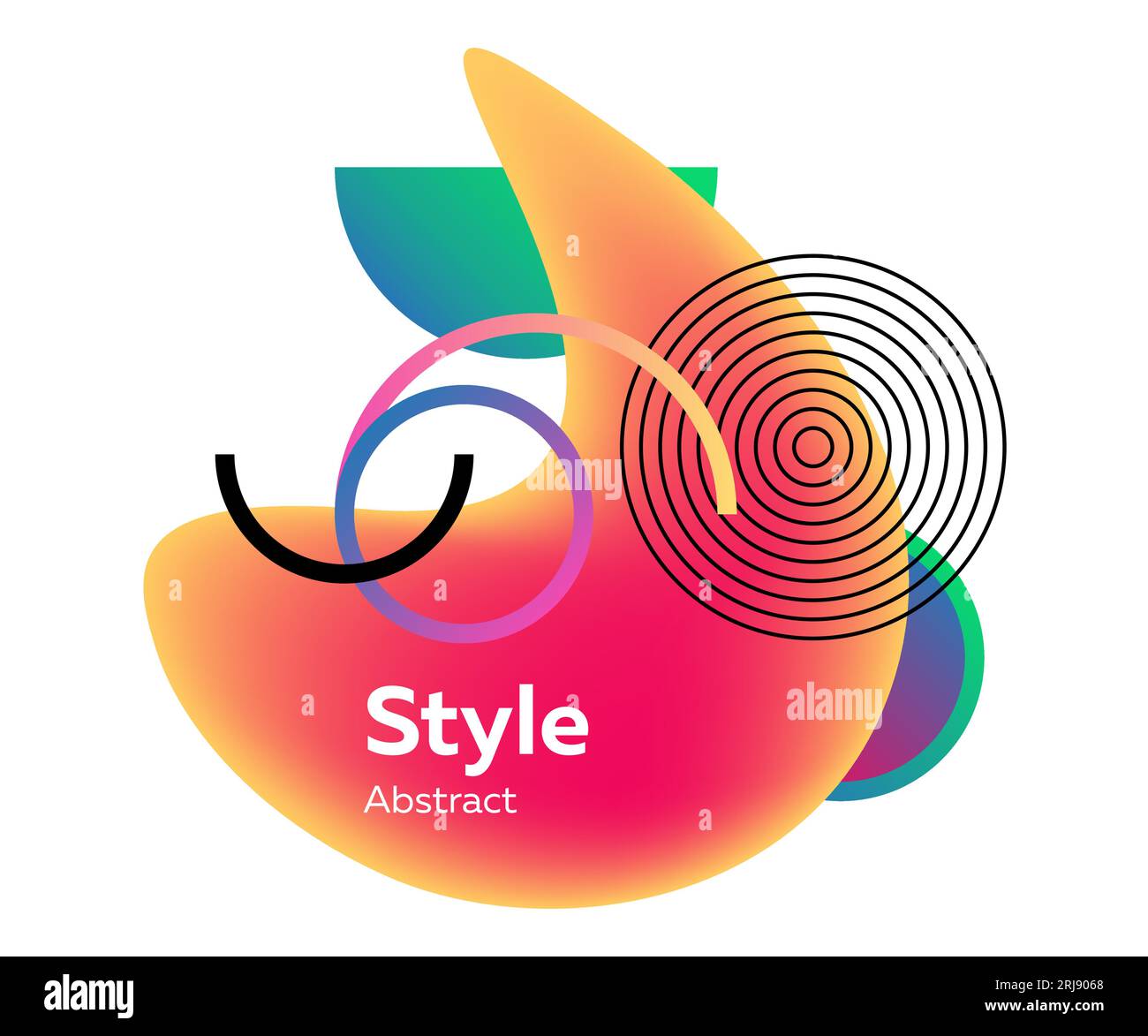 Graphic modern element template with abstract background design Stock