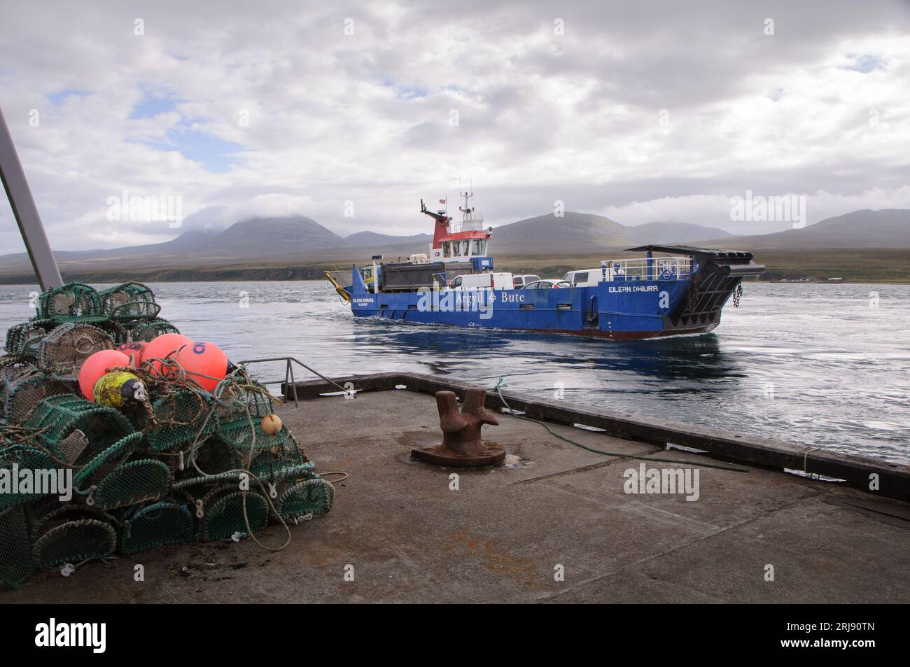 The small vehicle ferry from Port Askaig on the Isle of Islay to Feolin on the southern tip of