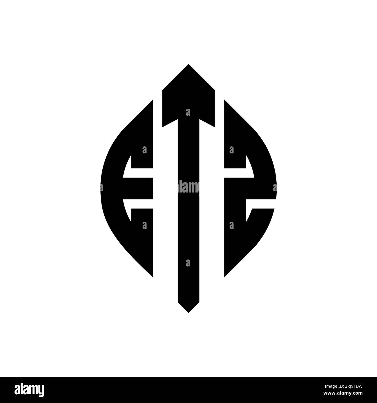 ETZ circle letter logo design with circle and ellipse shape. ETZ ellipse letters with