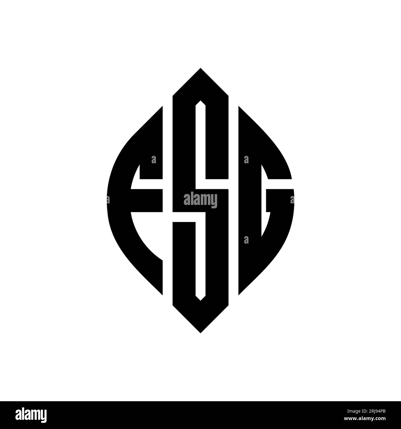 FSG circle letter logo design with circle and ellipse shape. FSG ...