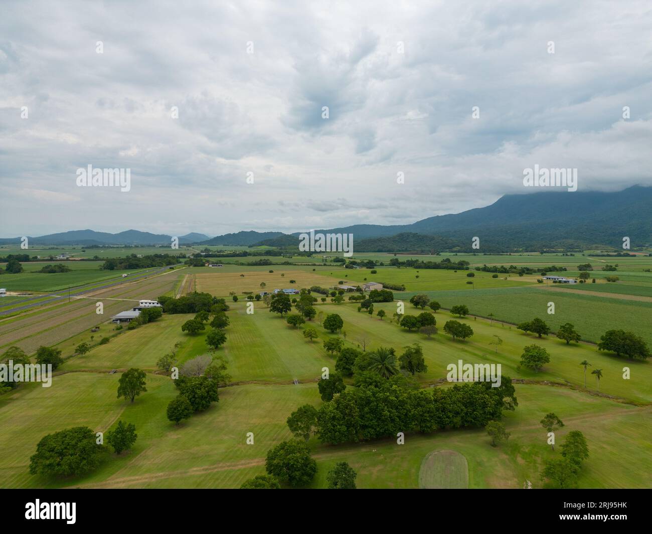 Aerial view of Babinda Golf Course in Far North Queensland, Australia ...