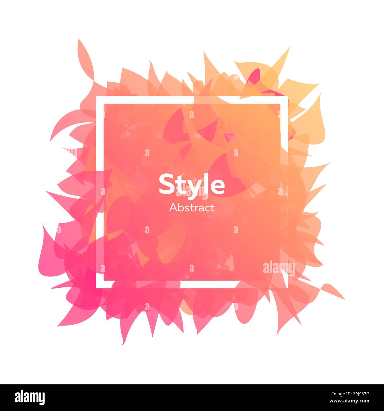 Abstract style template with shapes being in motion Stock Vector