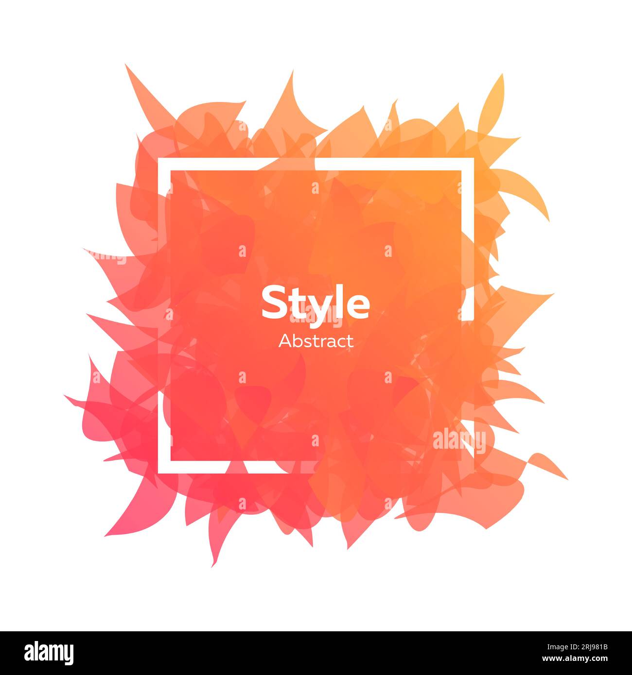 Abstract graphic element with pieces looking like flames Stock Vector