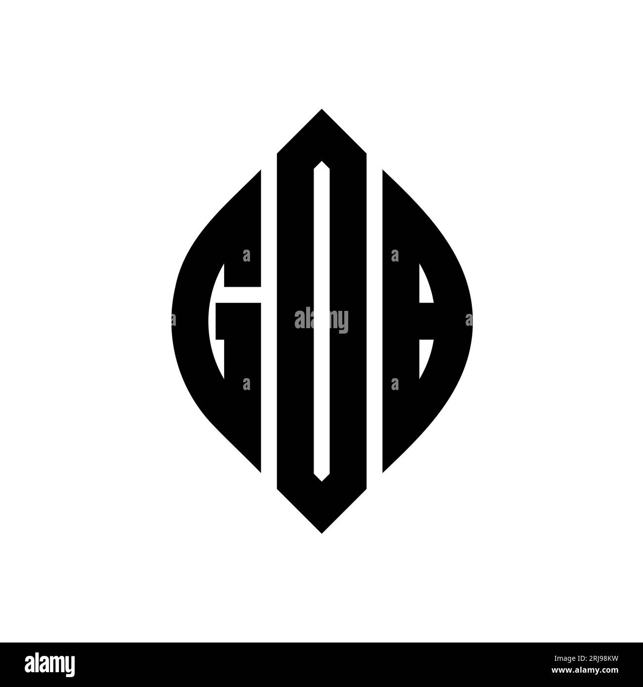 GDB circle letter logo design with circle and ellipse shape. GDB