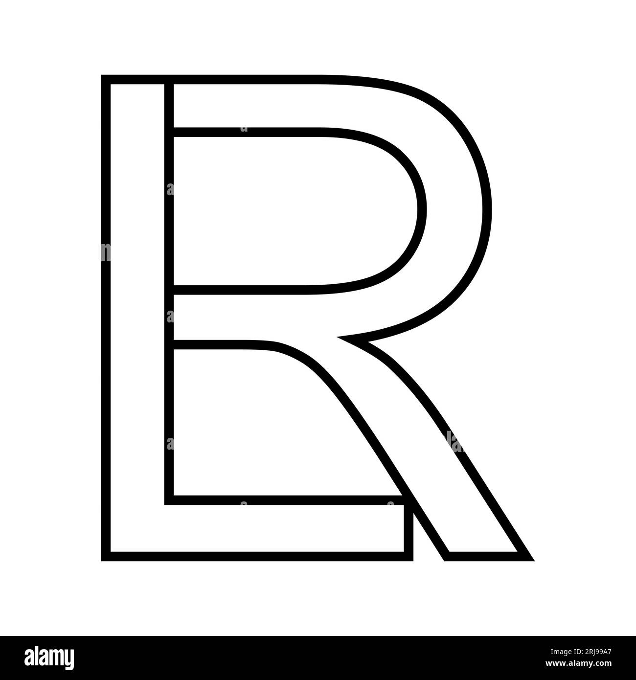 Logo sign lr rl icon double letters logotype r l Stock Vector Image ...
