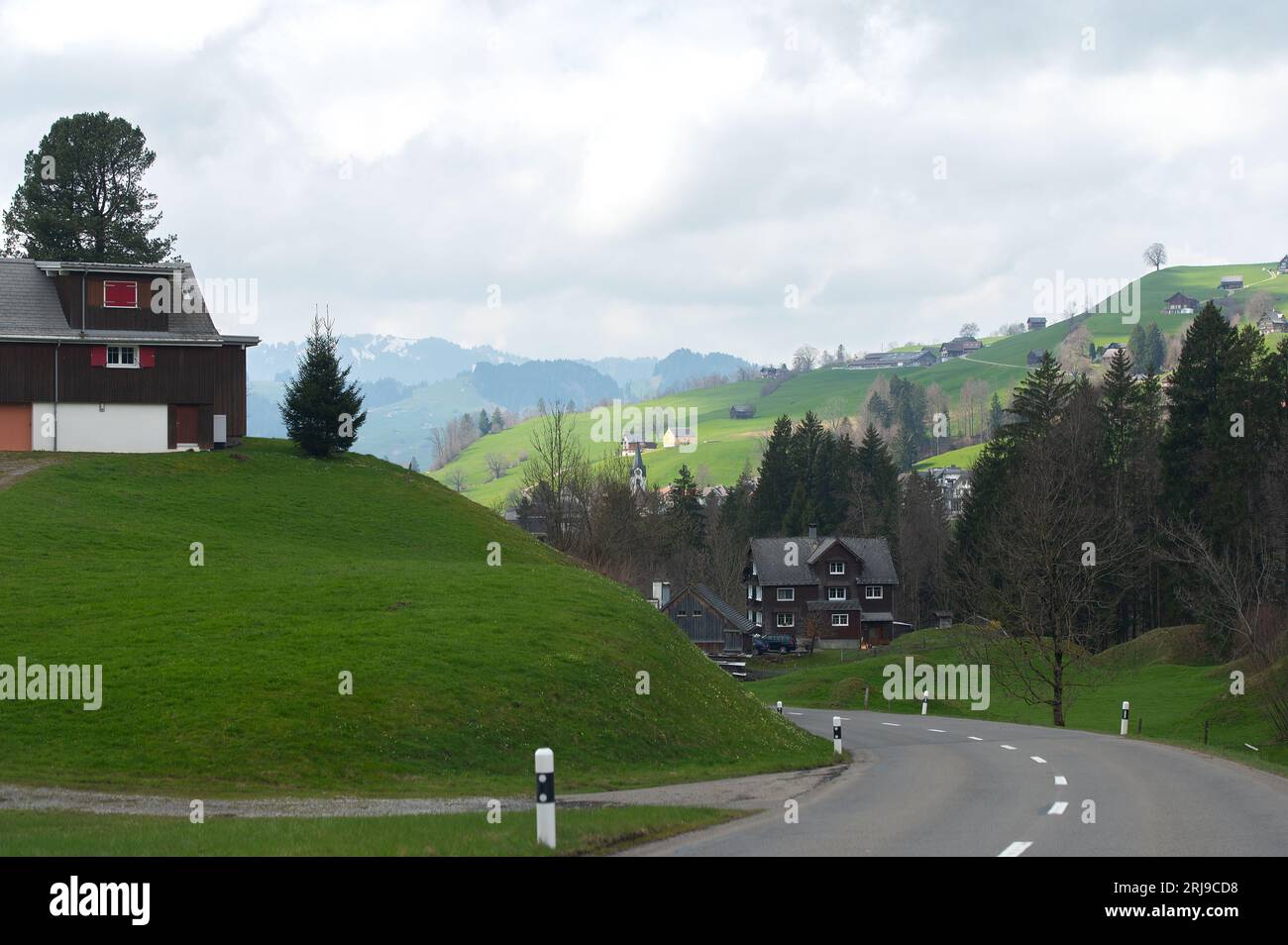 An aerial view of a stunning mountain range in Switzerland featuring ...