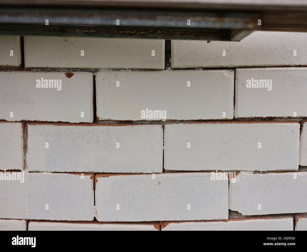Abstract white brick wall texture for pattern background. wide panorama ...