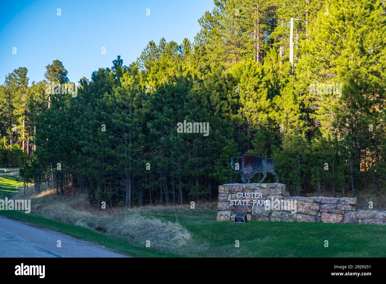 Custer Sd Sign Custer state park sign hi-res stock photography and images - Alamy
