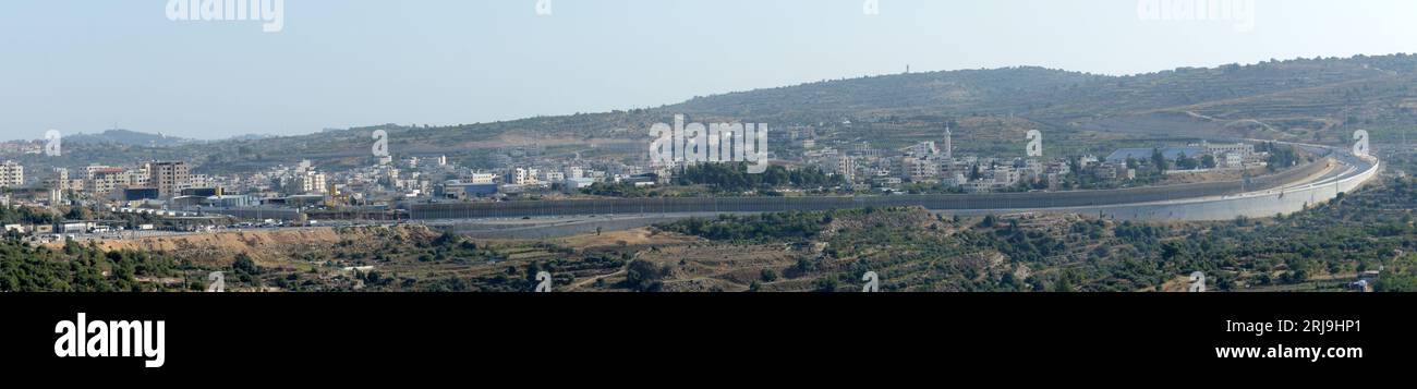 A view of Highway 60 (Israel–Palestine) in the occupied West Bank, Palestine. Stock Photo