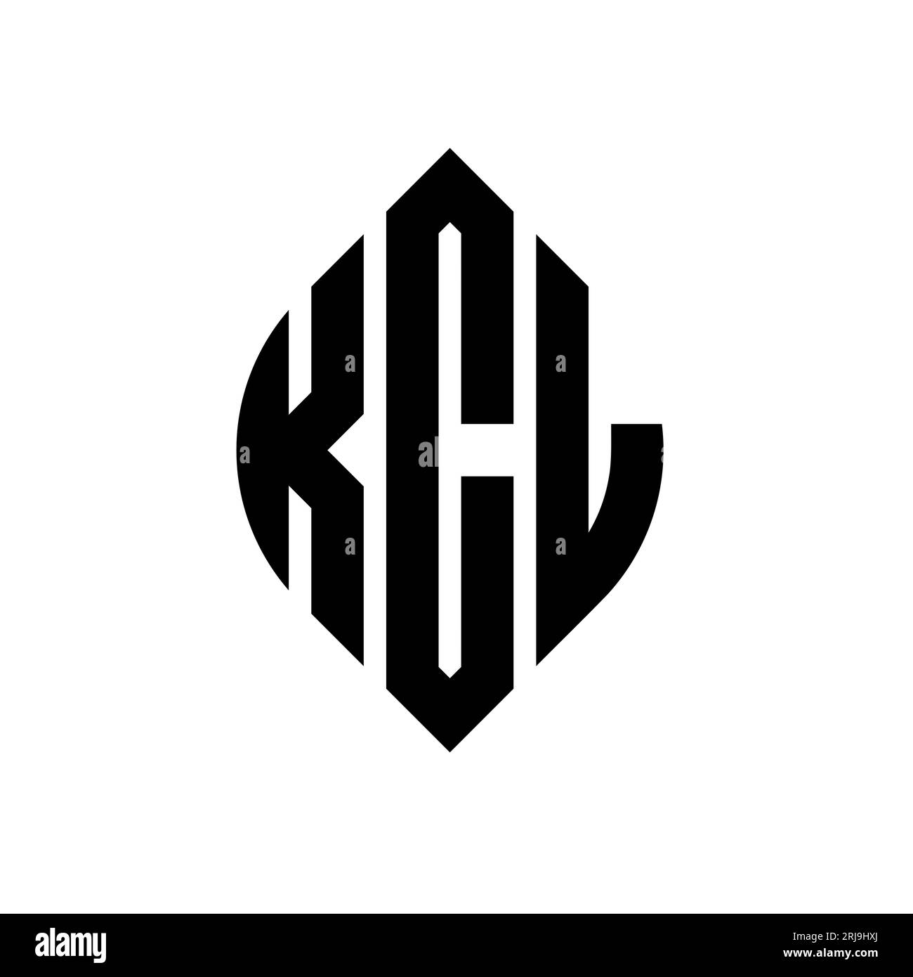 KCL circle letter logo design with circle and ellipse shape. KCL ellipse letters with