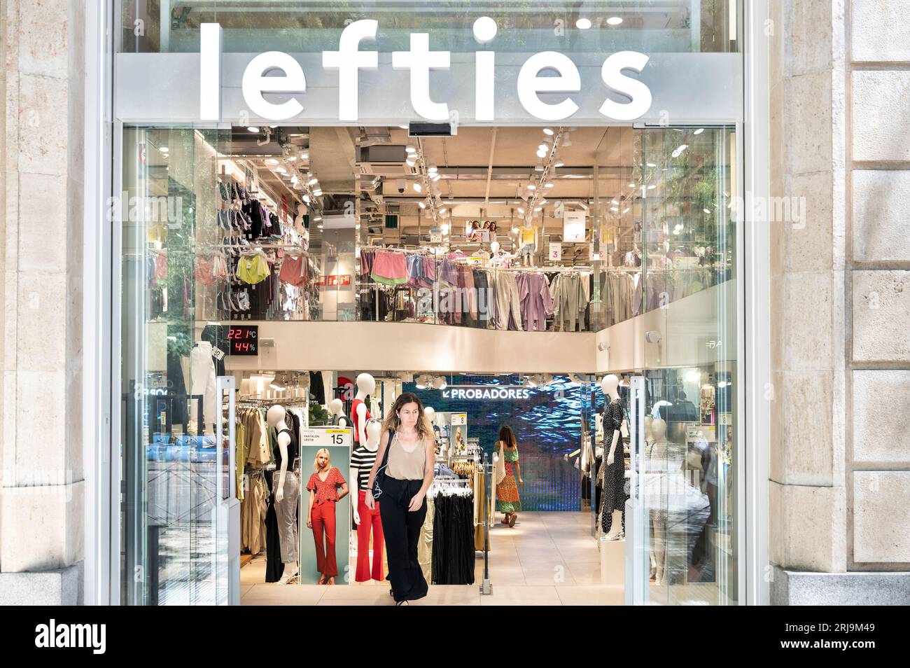 Madrid Spain 21st Aug 2023 A Woman Leaves The Spanish Fashion Brand Owned By Inditex Lefties Store In Spain Photo By Xavi Lopezsopa Imagessipa Usa Credit Sipa Usaalamy Live News 2RJ9M49 