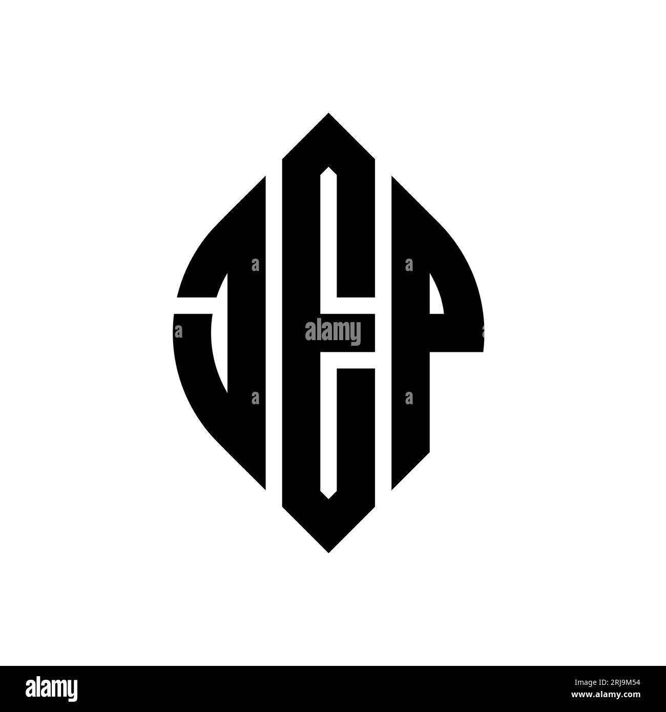 JEP circle letter logo design with circle and ellipse shape. JEP