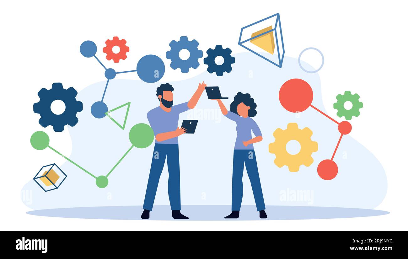 Person scientist people artificial intelligence vector concept ...