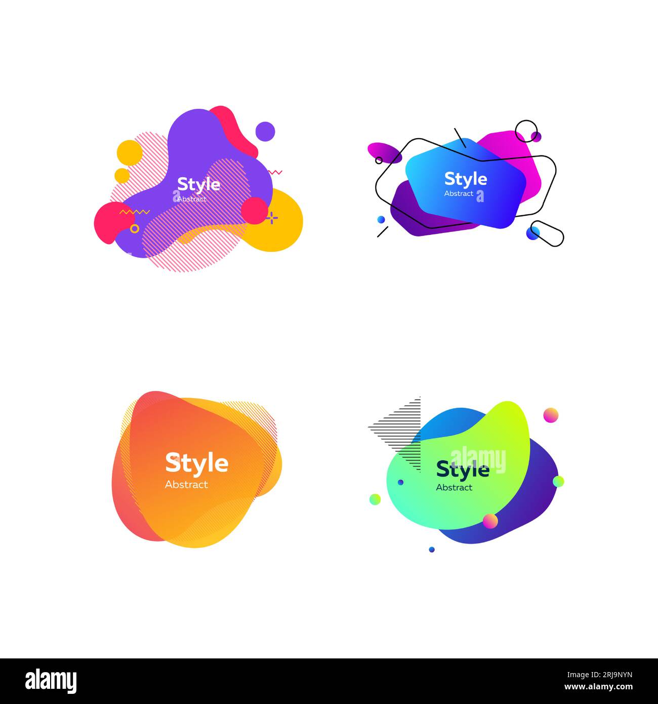 Colorful abstract liquid shapes set Stock Vector Image & Art - Alamy