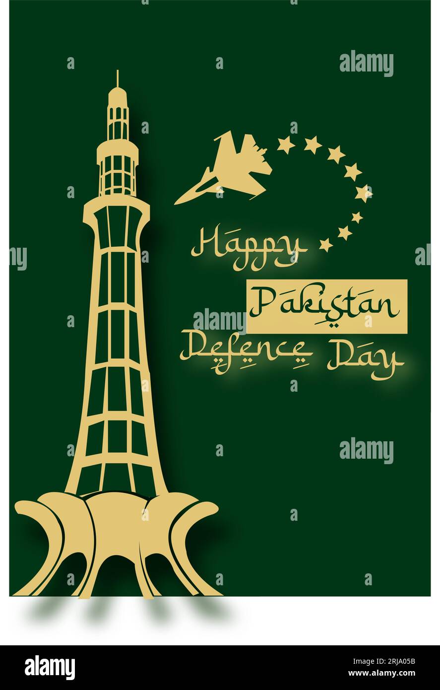Pakistan defence day post Stock Vector