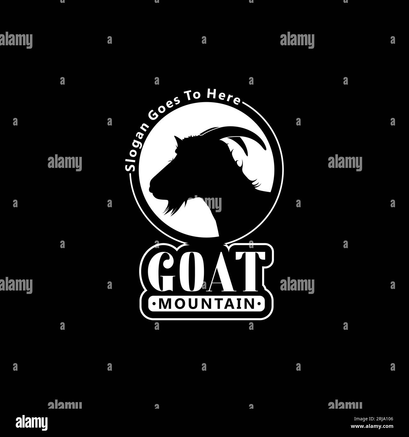 Mountain Goat Head Logo Sheep Ibex Capra Chamois Design Inspiration