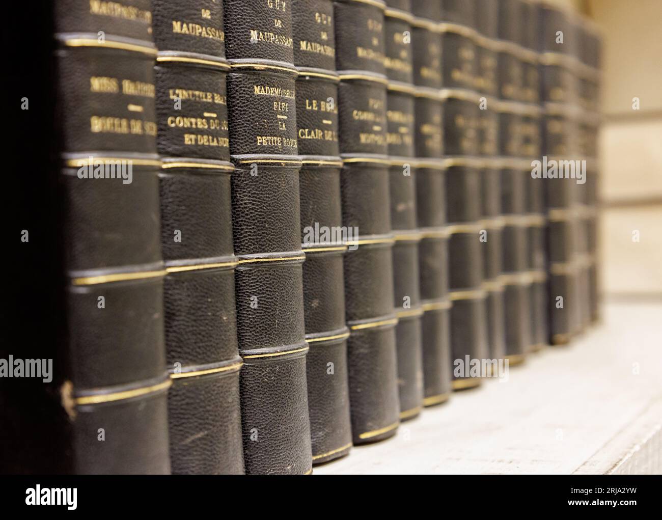 Row of old books Stock Photo