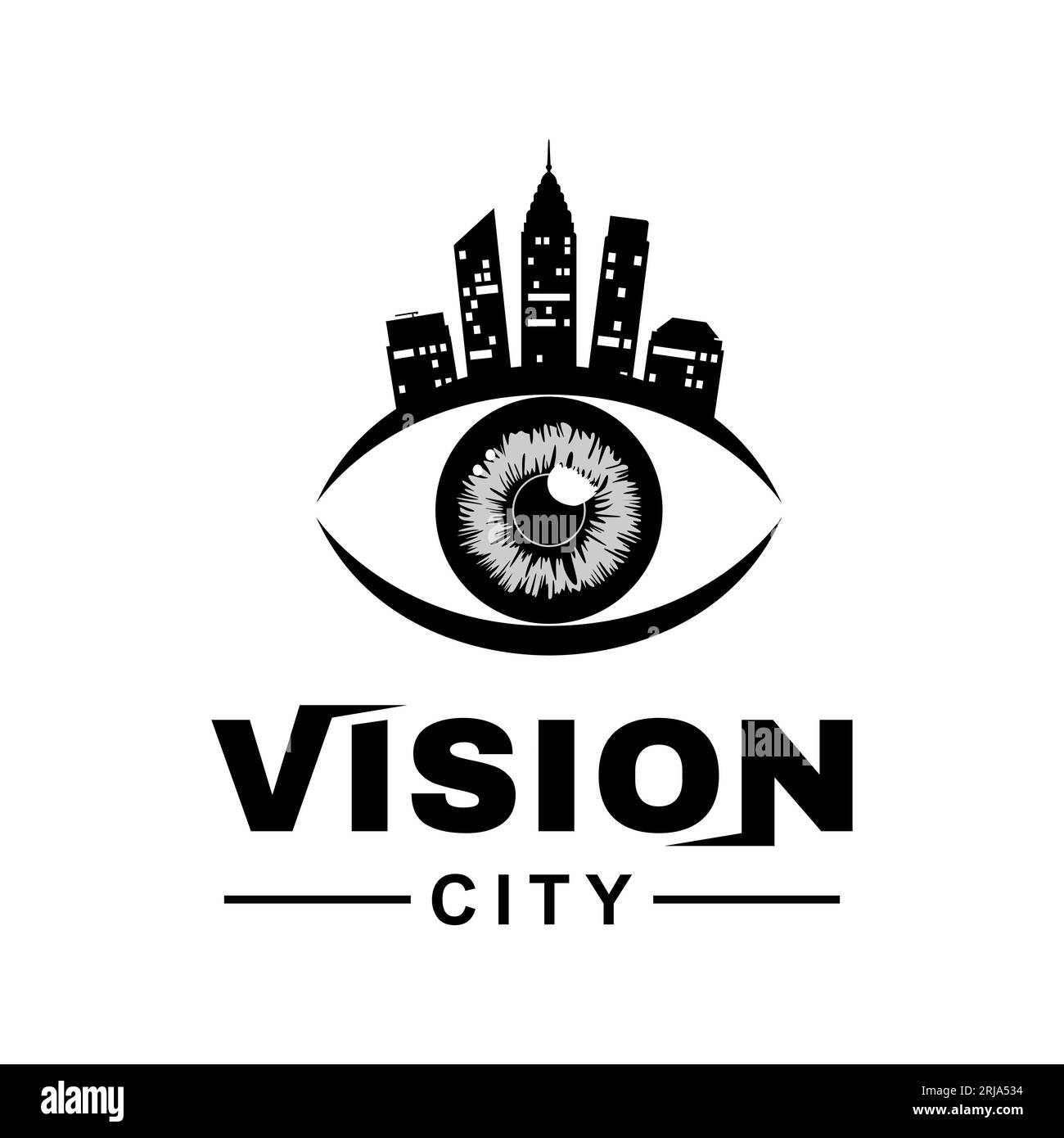 City Eye Logo Vector For Property Company, Building, Contractor, Metropolis Stock Vector