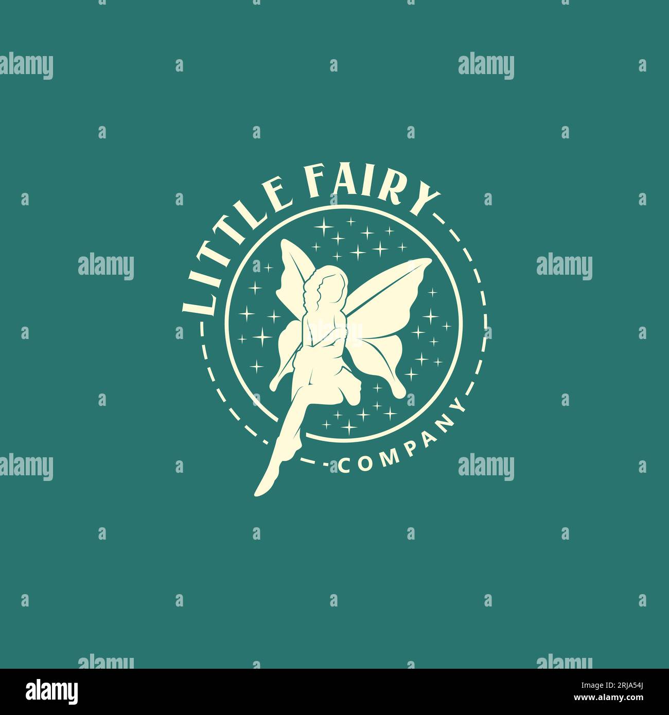Cute Little Fairy Elf Logo For Girls Clothing Store Stock Vector Image