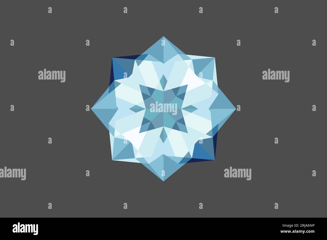 Diamond Gems Illustration Vector Design, Luxury Jewelery Logo Stock Vector