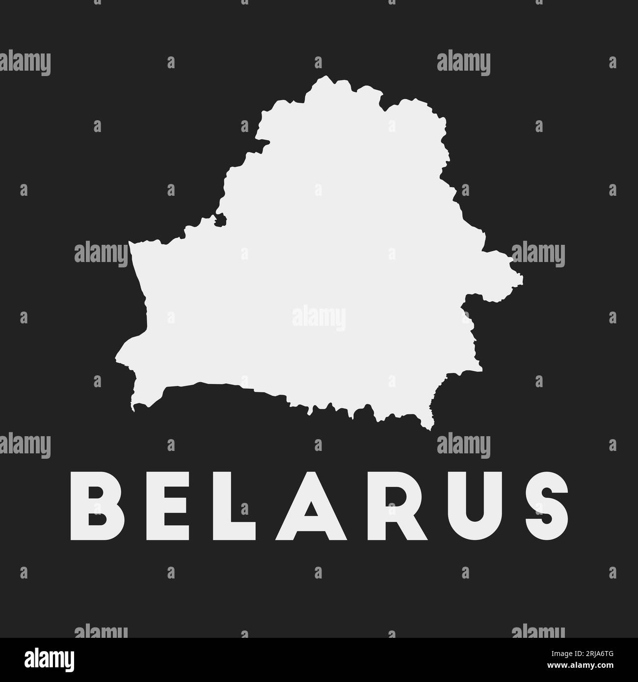 Belarus Icon. Country Map On Dark Background. Stylish Belarus Map With ...