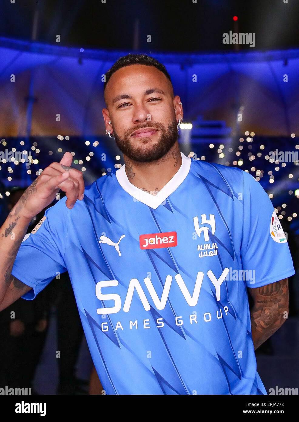 Brazilian football player Neymar da Silva Santos Junior, known as