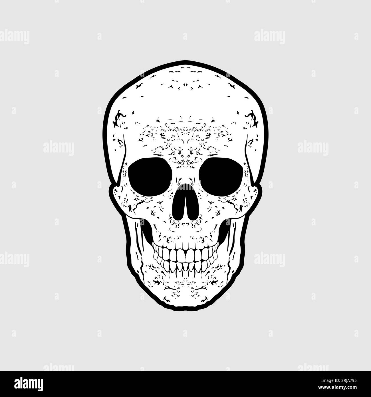 Skull Head Vector Design Inspiration Stock Vector