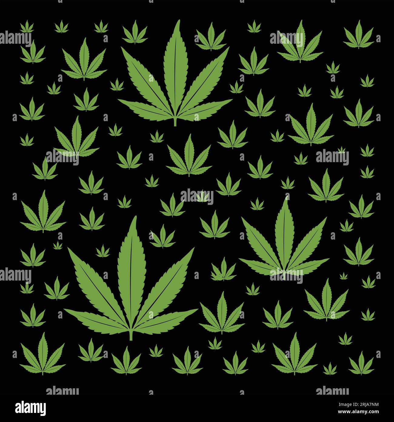 Marijuana Cannabis Leaf Pattern For Fabric Motifs Or Bandana Design Vector Stock Vector