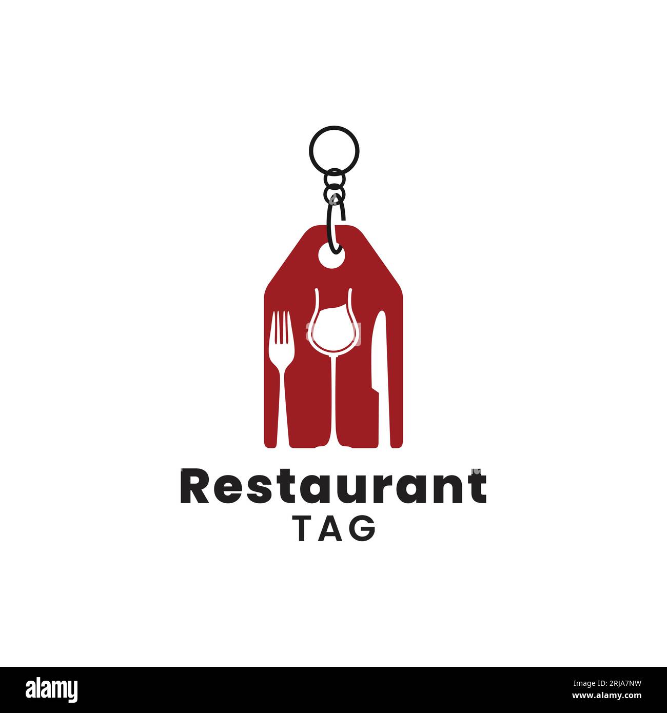 Fork Wineglass Spoon and Price Tag Label for Restaurant logo design
