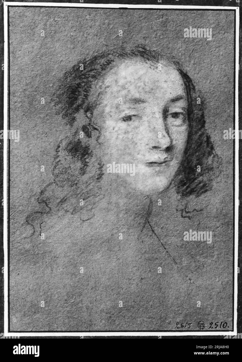 Okänd dam, kvartsprofil åt höger by Claude Mellan Stock Photo Alamy